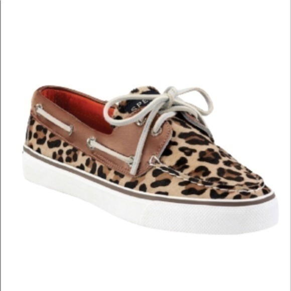 SPERRY TOP-SIDER Womens Boat Shoes Cheetah Print - Picture 1 of 4